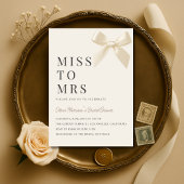 Invitation Miss to Mrs Coquette Bow Bridal Shower