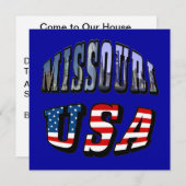 Invitation Missouri Picture et USA Text (Devant / Derrière)