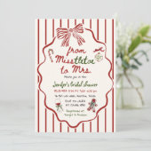 Invitation Misstletoe to Mrs Hand Drawn Bridal Shower (Debout devant)