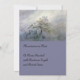 Invitation Mist d'hiver sur la montagne