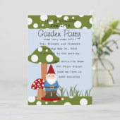 Invitation Mister Mushroom Garden Gnome (Debout devant)