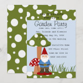 Invitation Mister Mushroom Garden Gnome (Devant / Derrière)