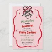 Invitation Mistletoe à Mme Noël Fête des mariées de Noël (Devant)