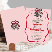 Invitation Mistletoe à Mme Noël Fête des mariées de Noël
