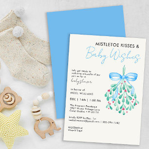 Invitation Mistletoe Bundle of Joy Winter Baby shower