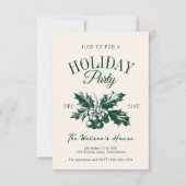Invitation Mistletoe Christmas Holiday Party Social Club (Devant)