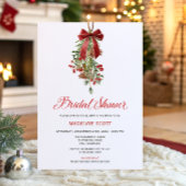 Invitation Mistletoe Christmas Winter Bridal Shower