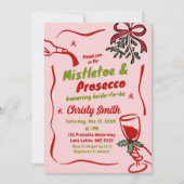 Invitation Mistletoe de Noël et Fête des mariées du ministère (Devant)