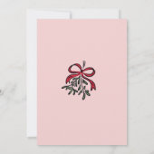 Invitation Mistletoe de Noël et Fête des mariées du ministère (Dos)