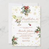 Invitation Mistletoe d'or et Margarita Fête des mariées de No (Devant)