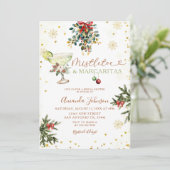Invitation Mistletoe d'or et Margarita Fête des mariées de No (Debout devant)