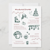 Invitation Mistletoe et Margaritas | Bachelorette de Noël (Dos)