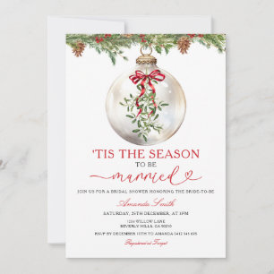 Invitation Mistletoe La Saison pour être Mariée Enterrement d