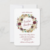 Invitation Mistletoe Manor Aquarelle Hiver Mariage de couronn (Devant)