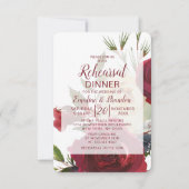 Invitation Mistletoe Manor Dîner de répétition de mariage d'h (Devant)