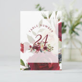 Invitation Mistletoe Manor Hiver Chic Mariage Numéros de tabl (Debout devant)