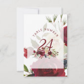 Invitation Mistletoe Manor Hiver Chic Mariage Numéros de tabl (Dos)