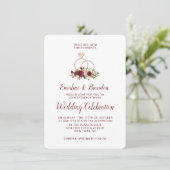 Invitation Mistletoe Manor Rose Gold Sparkle Rings Mariage (Debout devant)
