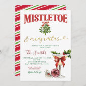 Invitation Mistletoe & Margaritas Winter Holiday Fiesta Party (Devant / Derrière)