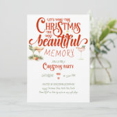 Invitation Mistletoe moderne Secret Père Noël fête de Noël (Debout devant)