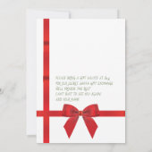 Invitation Mistletoe moderne Secret Père Noël fête de Noël (Dos)