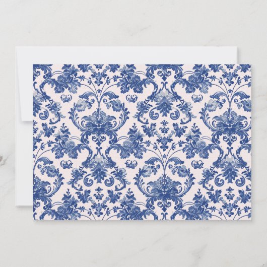 Invitation Mistletoe rose et bleu (Dos)