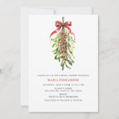 Invitation Mistletoe Vacances d'hiver Fête des mariées de Noë (Devant)