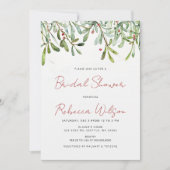 Invitation Mistletoe Vacances d'hiver Fête des mariées de Noë (Devant)