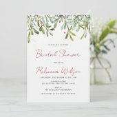 Invitation Mistletoe Vacances d'hiver Fête des mariées de Noë (Debout devant)
