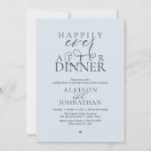 Invitation Misty Blue Happily Ever After Dinner Wedding (Devant)