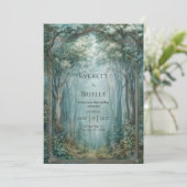 Invitation Misty Enchanted Forest Arch Wedding (Debout devant)