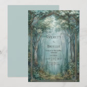 Invitation Misty Enchanted Forest Arch Wedding (Devant / Derrière)