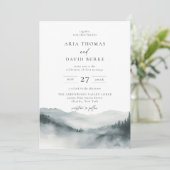 Invitation Misty Mountain Mariage (Debout devant)