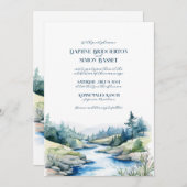 Invitation Misty Mountain Mariage (Devant / Derrière)