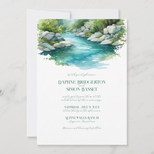 Invitation Misty Mountain Mariage (Devant)
