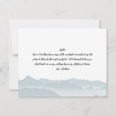 Invitation Misty Mountains Be My Matron of Honor Card (Dos)