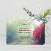 Invitation Misty Railroad Trails Pittoresque Photo Memorial (Debout devant)