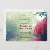 Invitation Misty Railroad Trails Pittoresque Photo Memorial (Devant)