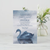 Invitation Misty Reflections | Dusty Blue Swan Lake Mariage (Debout devant)