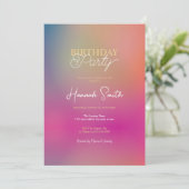 Invitation Misty Sunset Rose Gold Gradient (Debout devant)