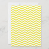 Invitation Mitchell Chevron Monogramme jaune Mariage (Dos)