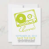 Invitation Mix tape d'annonces Love Save the Date (Devant)