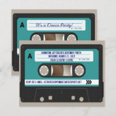 Invitation Mixtape de la casette rétro 80s Personnalisée (Devant / Derrière)