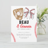 Invitation mixte de fête d'anniversaire (Debout devant)