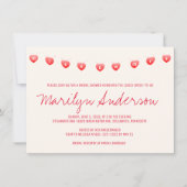 Invitation Mlle À Mme Bunting Banner Fête des mariées Invitat (Devant)