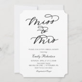 Invitation Mlle à Mme Fête des mariées (Devant)