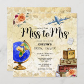 Invitation Mlle à Mme Fête des mariées (Devant / Derrière)