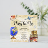 Invitation Mlle à Mme Fête des mariées (Debout devant)