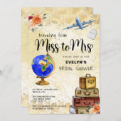 Invitation Mlle à Mme Fête des mariées (Devant / Derrière)