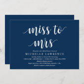 Invitation Mlle à Mme, Fête des mariées moderne Fête Invi (Devant / Derrière)